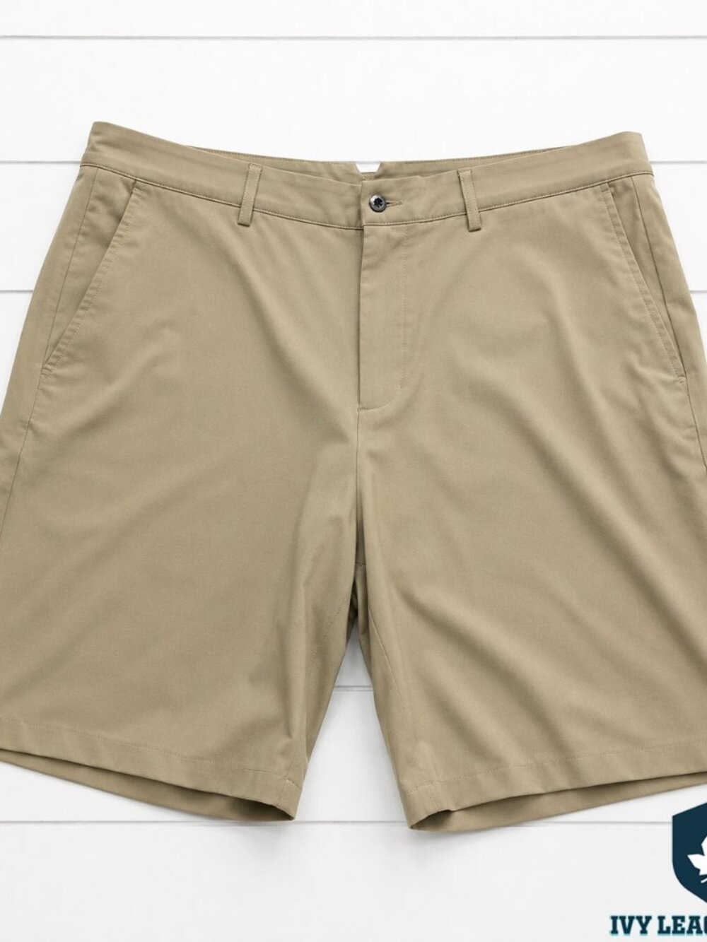 Dunning Golf Shorts 36 Khaki Performance Stretch Lightweight Flat Front Men